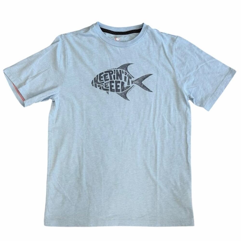 VINEYARD VINES Boys Dune Tee Light Blue Size Large